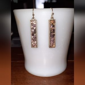 Gold/ lavender earrings